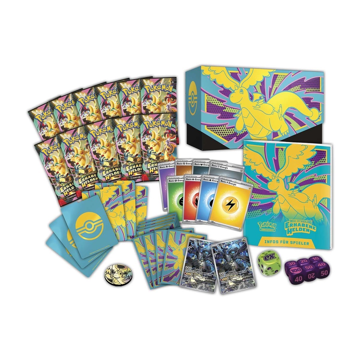 Pokémon-Sammelkartenspiel: Pokémon Center Top-Trainer-Box Mega-Entwicklung – Erhabene Helden (DE)